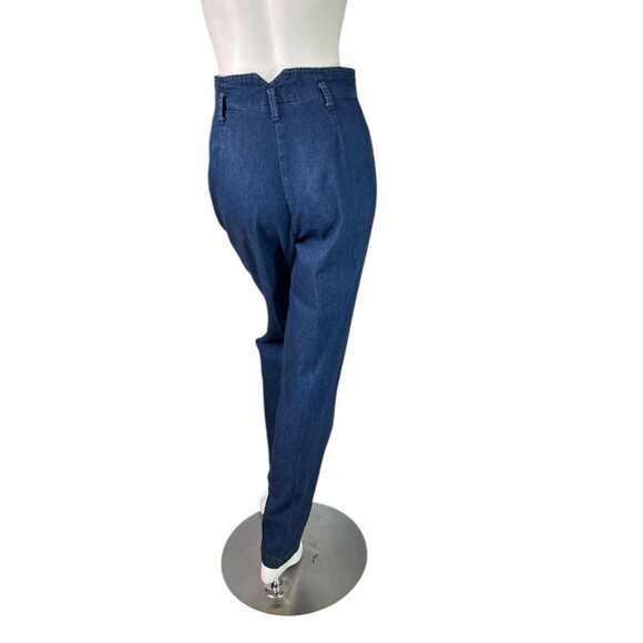 Vintage 1980s Jane Tise Collection High Rise Pleated Denim Jeans Size 6 - Picture 4 of 7